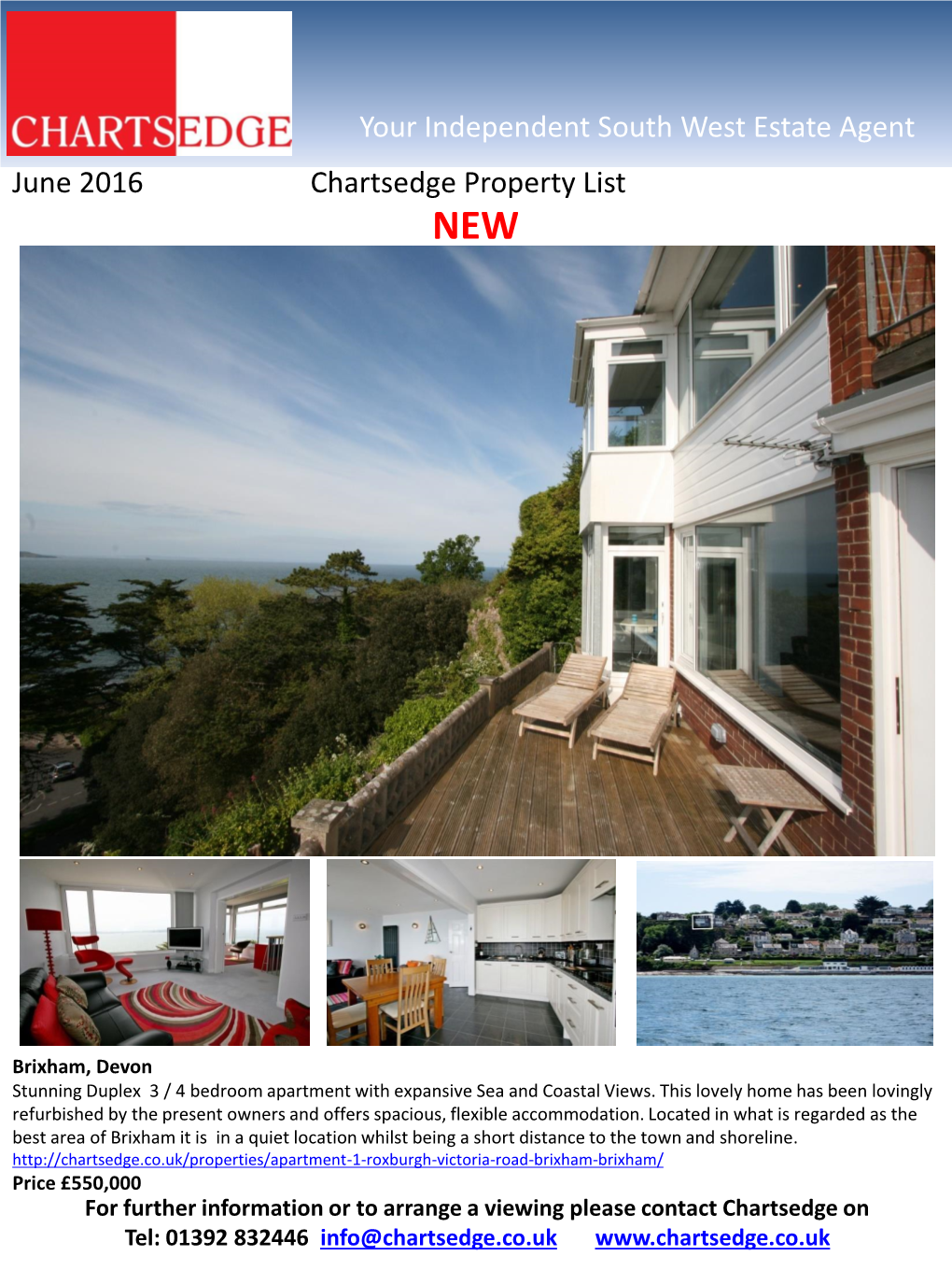 June 2016 Chartsedge Property List Your Independent South West