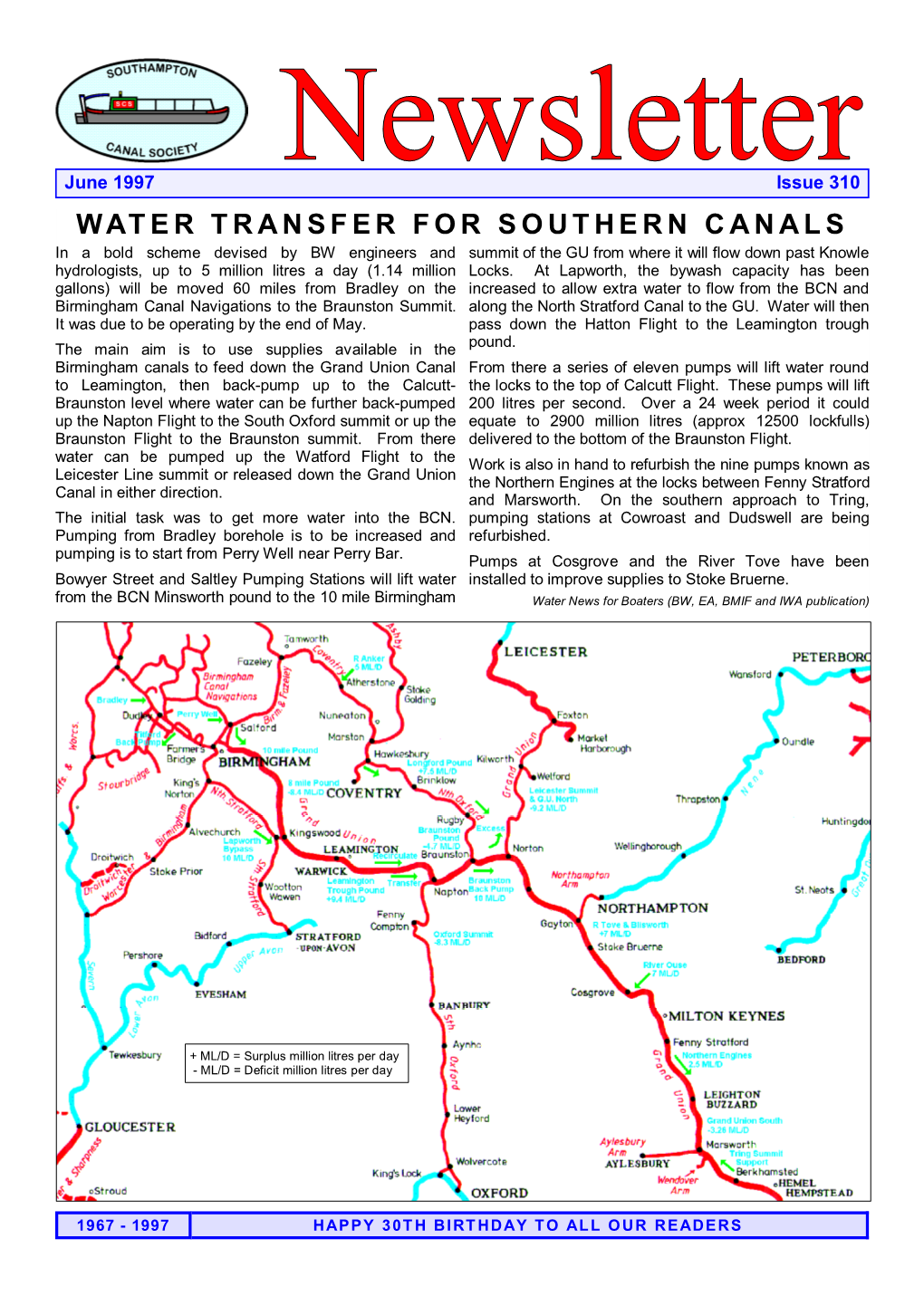 Southampton Canal Society Newsletter