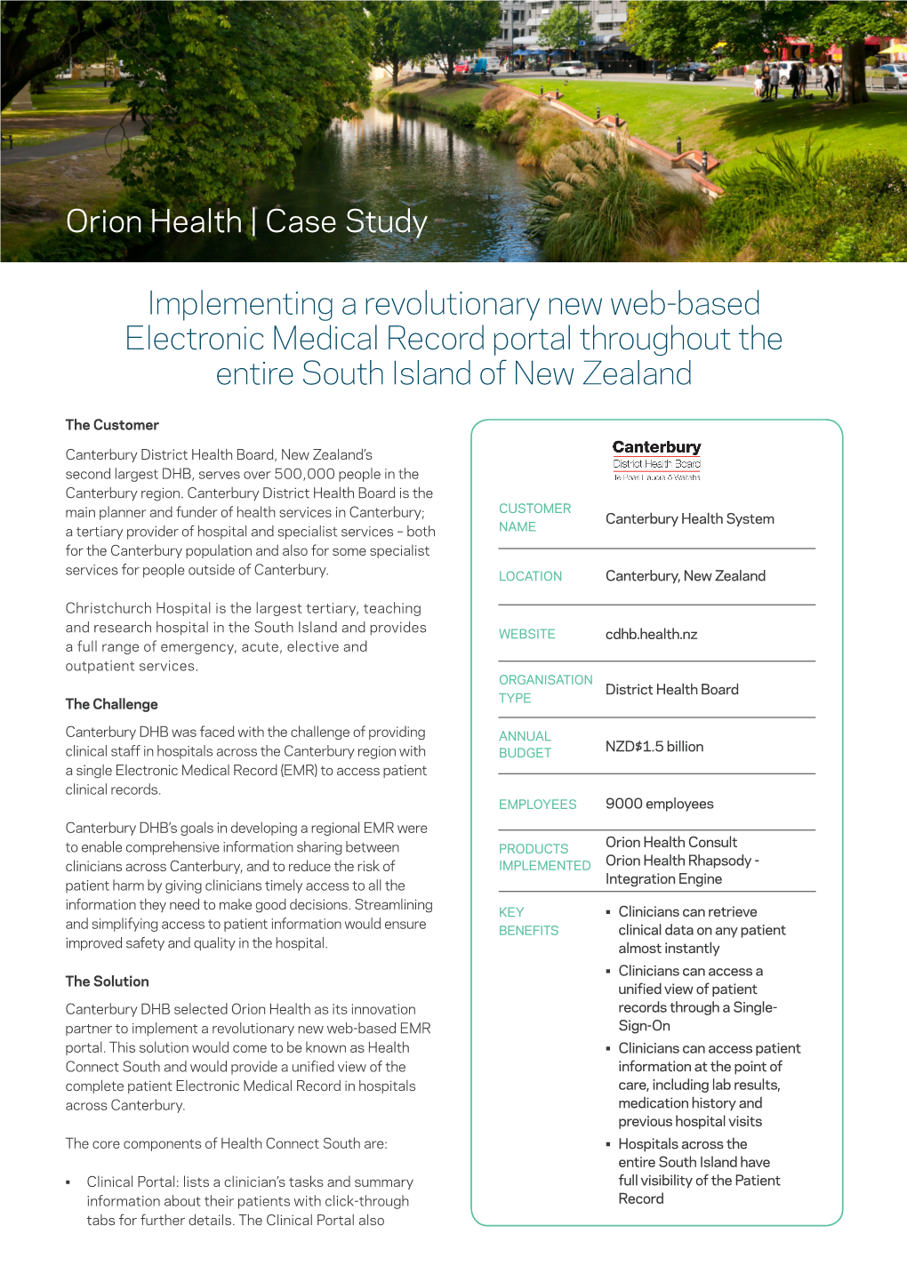 Implementing a Revolutionary New Web-Based Electronic Medical Record Portal Throughout the Entire South Island of New Zealand