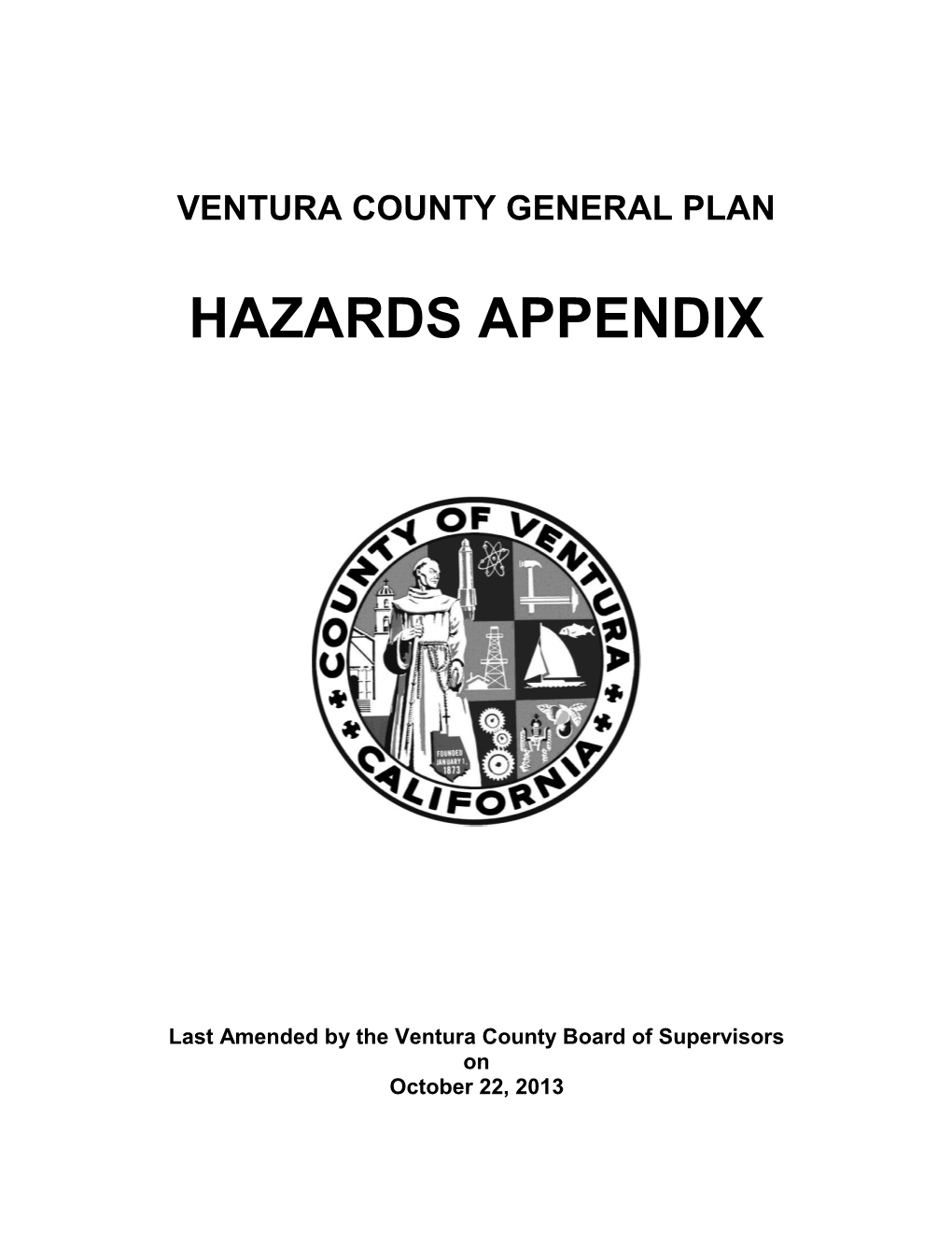 Ventura County General Plan HAZARDS APPENDIX