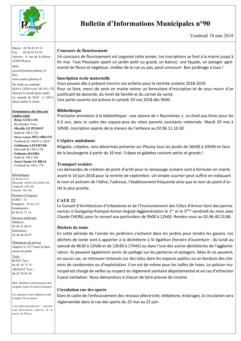 Bulletin D'informations Municipales N°90