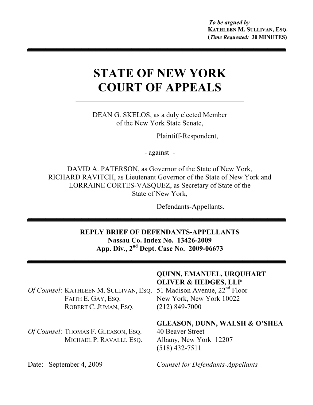 State of New York Court of Appeals ______