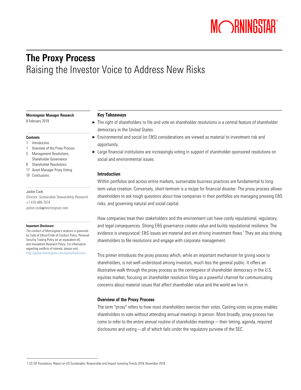 Raising the Investor Voice to Address New Risks