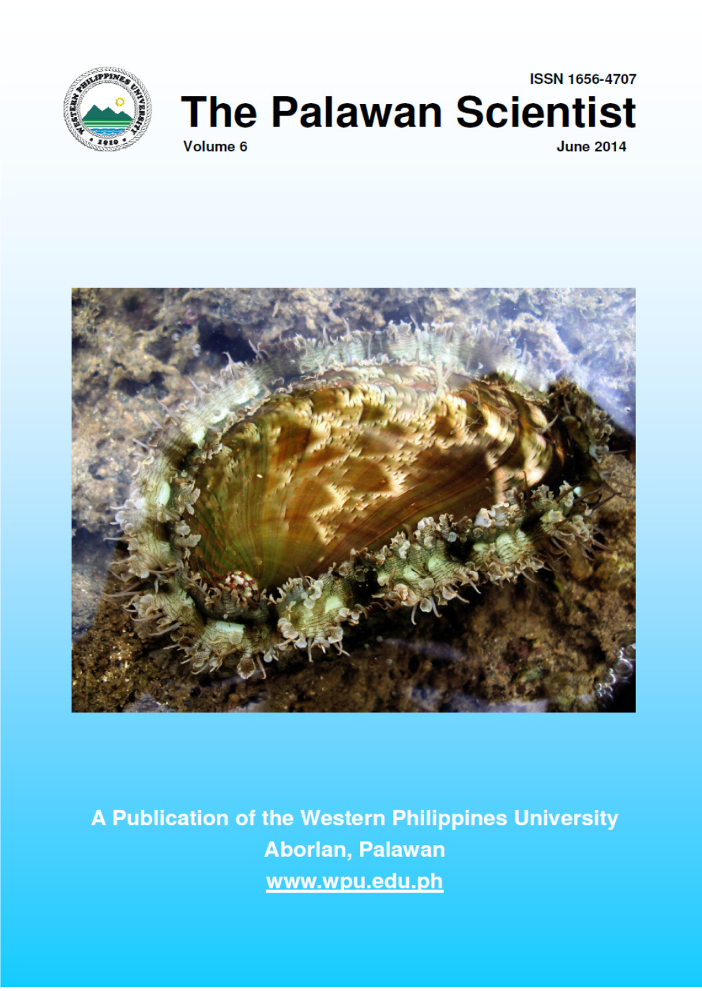 The Palawan Scientist, Vol. 6 © 2014, Western Philippines University I