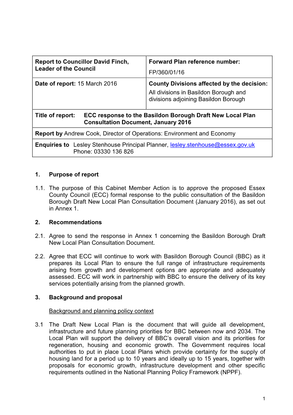 Governance Decision Template with Guidance