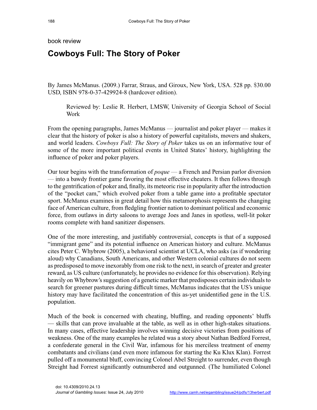 Cowboys Full: the Story of Poker Book Review Cowboys Full: the Story of Poker