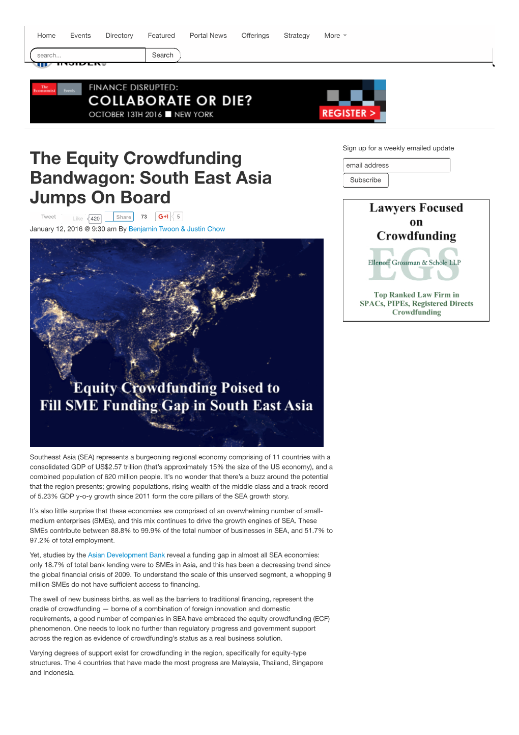 The Equity Crowdfunding Bandwagon