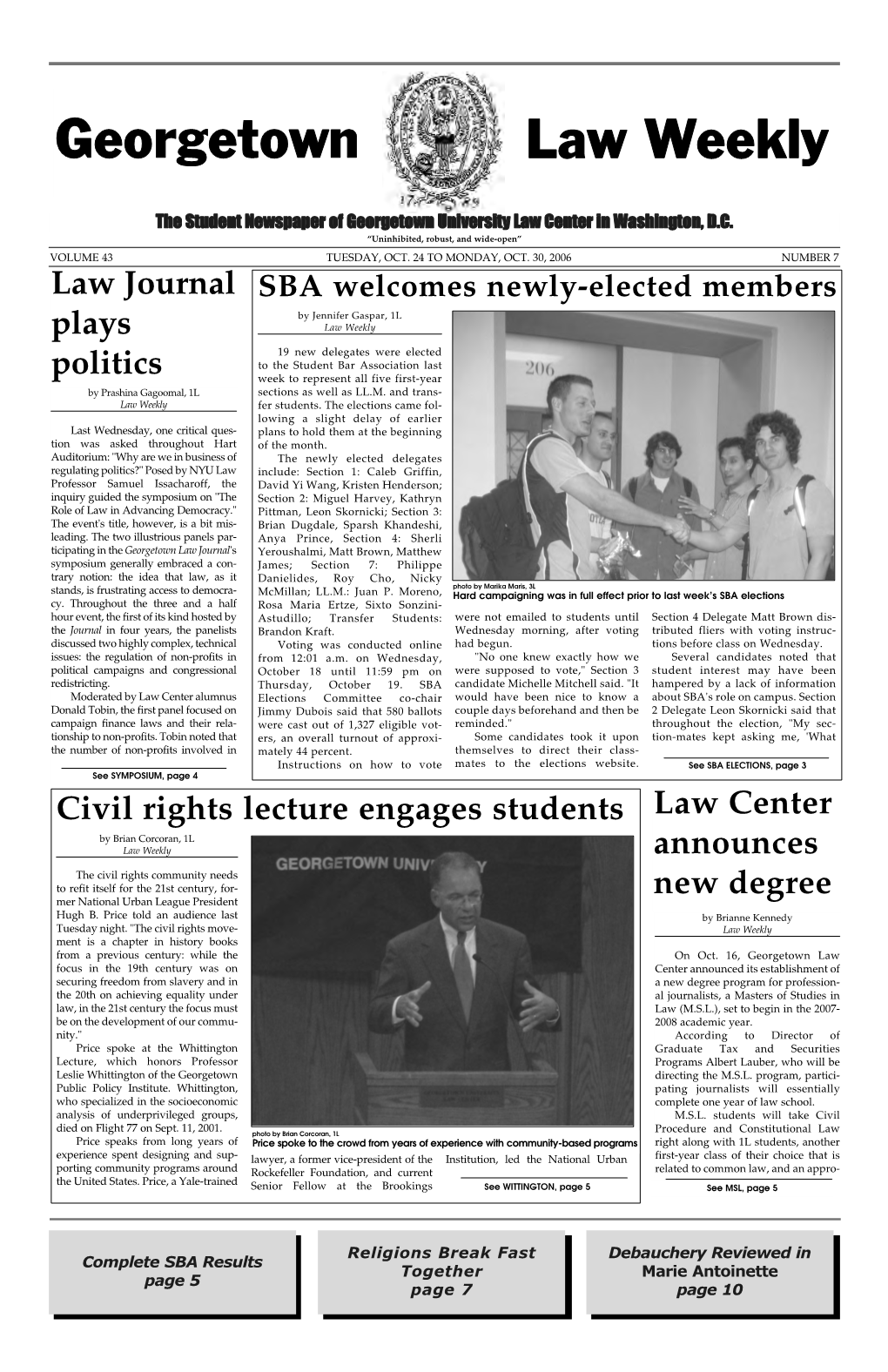 Georgetown Law Weekly