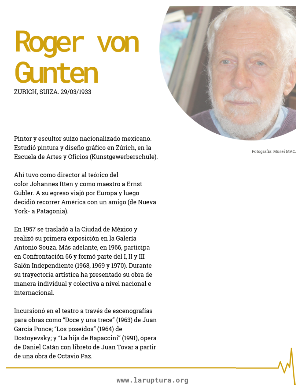 Cronología Roger Von Gunten