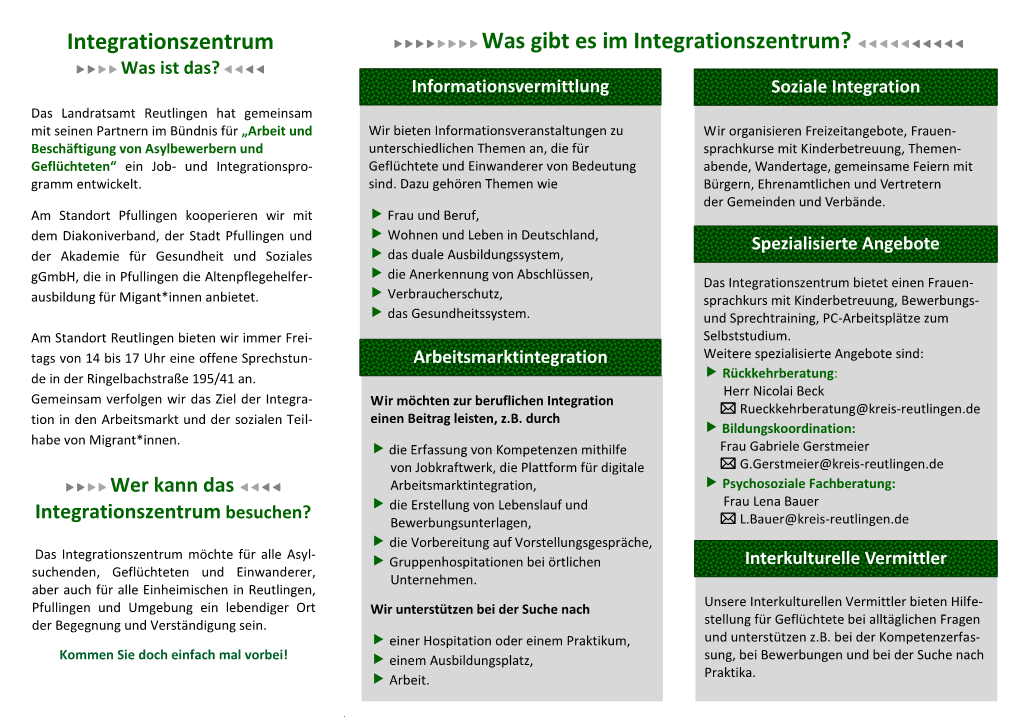 Was Gibt Es Im Integrationszentrum?