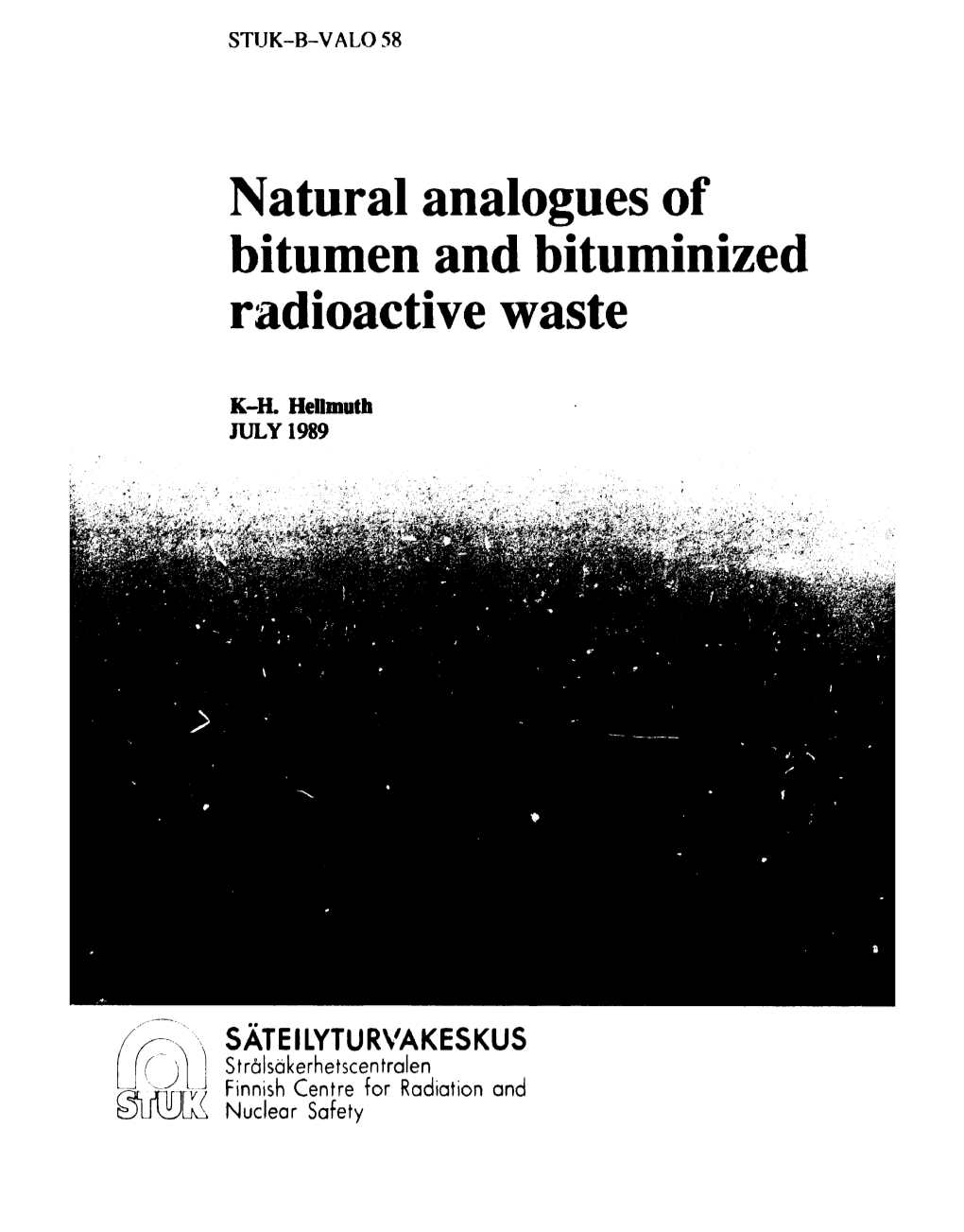 Natural Analogues of Bitumen and Bituminized Radioactive Waste