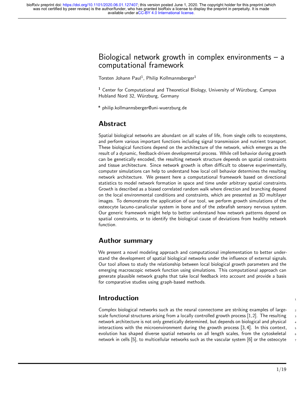 Biological Network Growth in Complex Environments – a Computational Framework