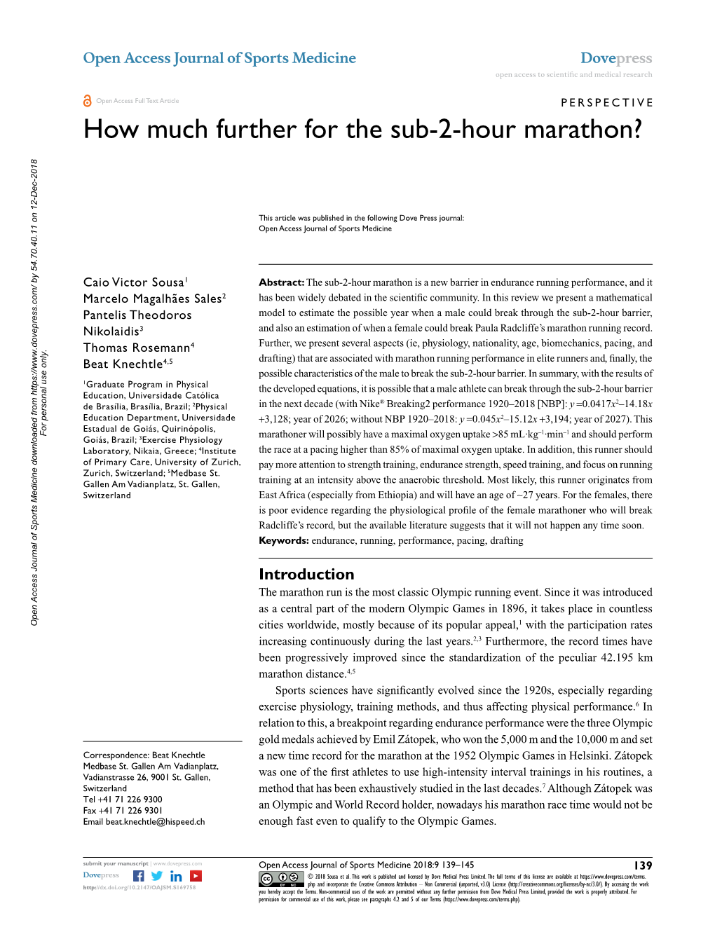 How Much Further for the Sub-2-Hour Marathon?