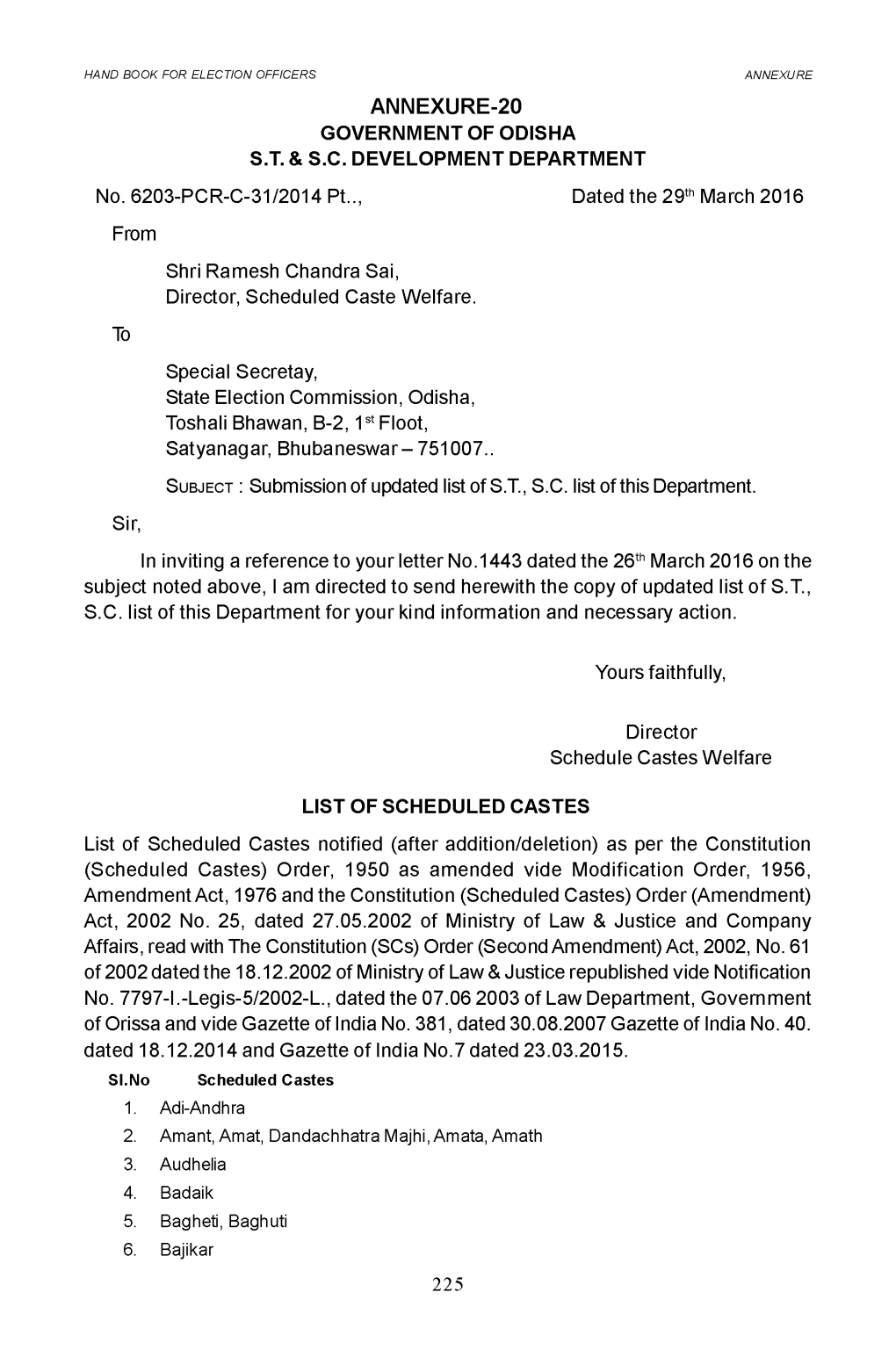Annexure-20 Government of Odisha S.T
