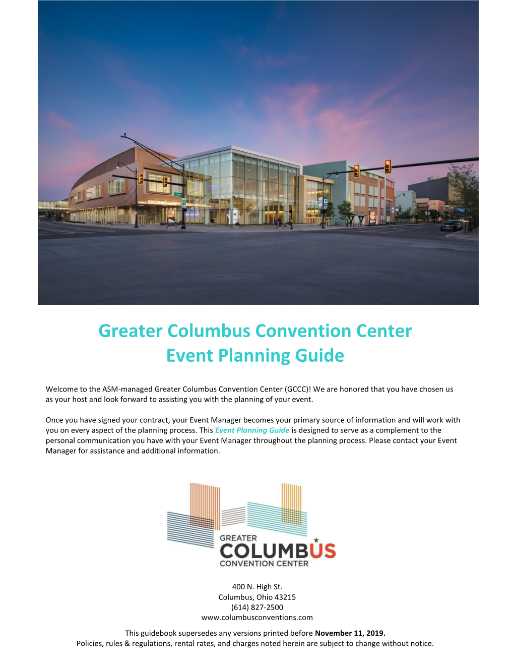 Greater Columbus Convention Center Event Planning Guide