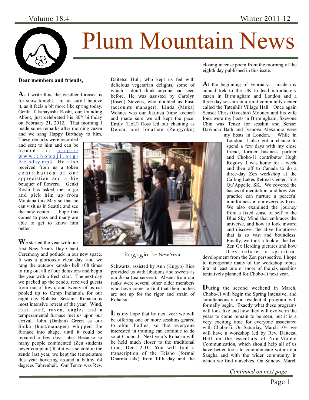 Plum Mountain News