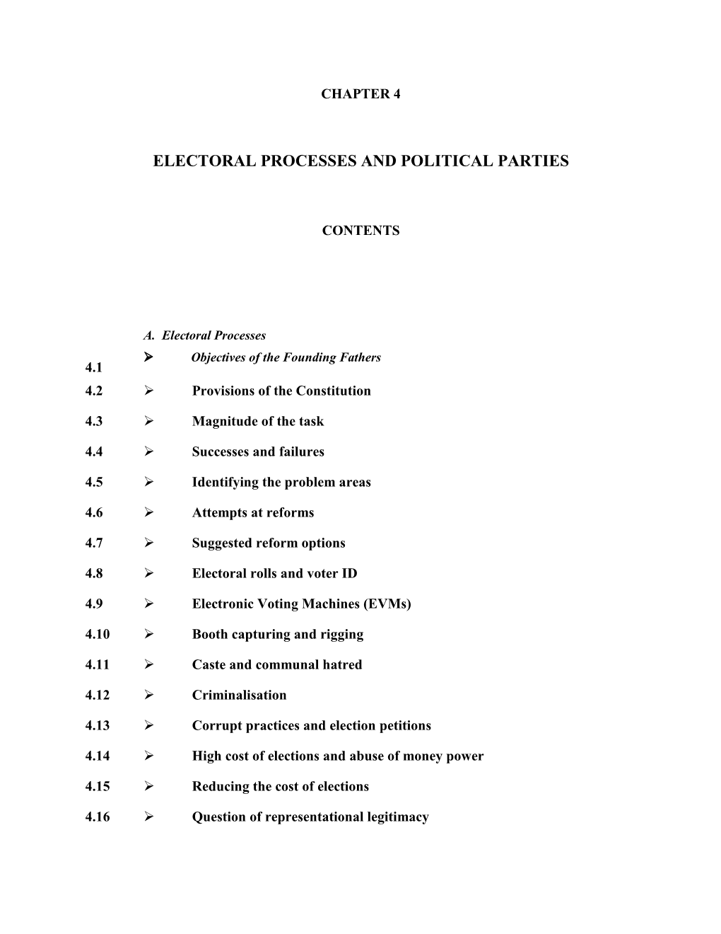 Electoral Processes and Political Parties