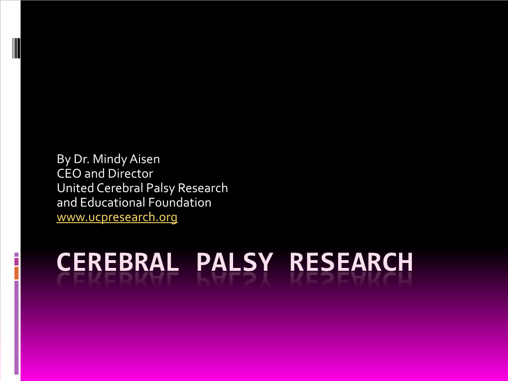 Cerebral Palsy Research