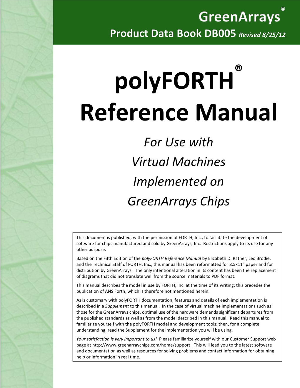 DB005 Polyforth Reference