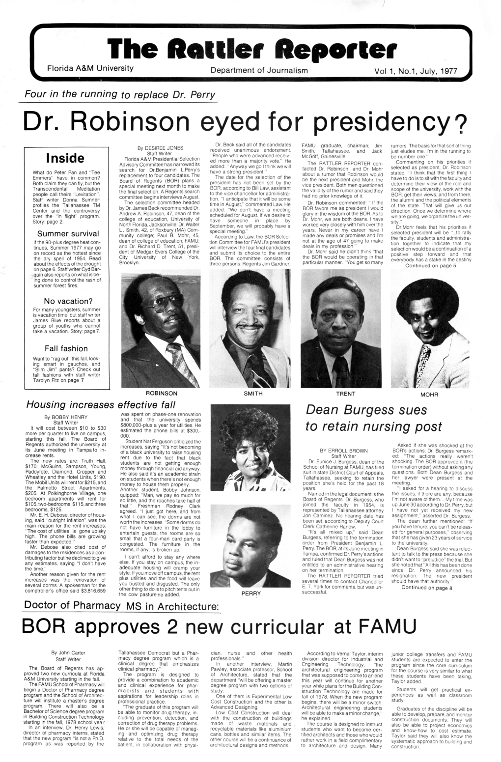 The Rattler Reporter July 1, 1977 (Various FAMU Publications)