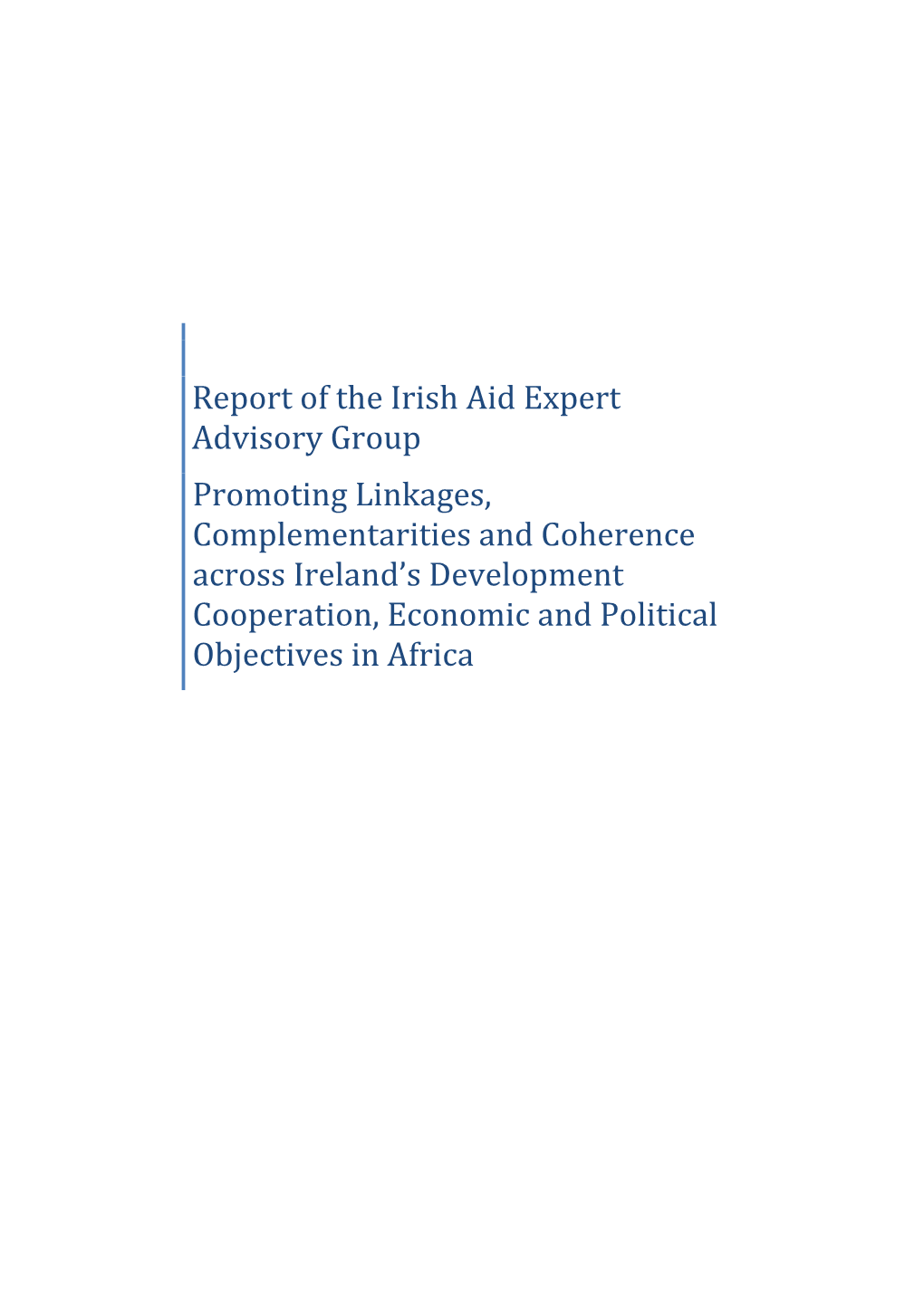 Report of the Irish Aid Expert Advisory Group