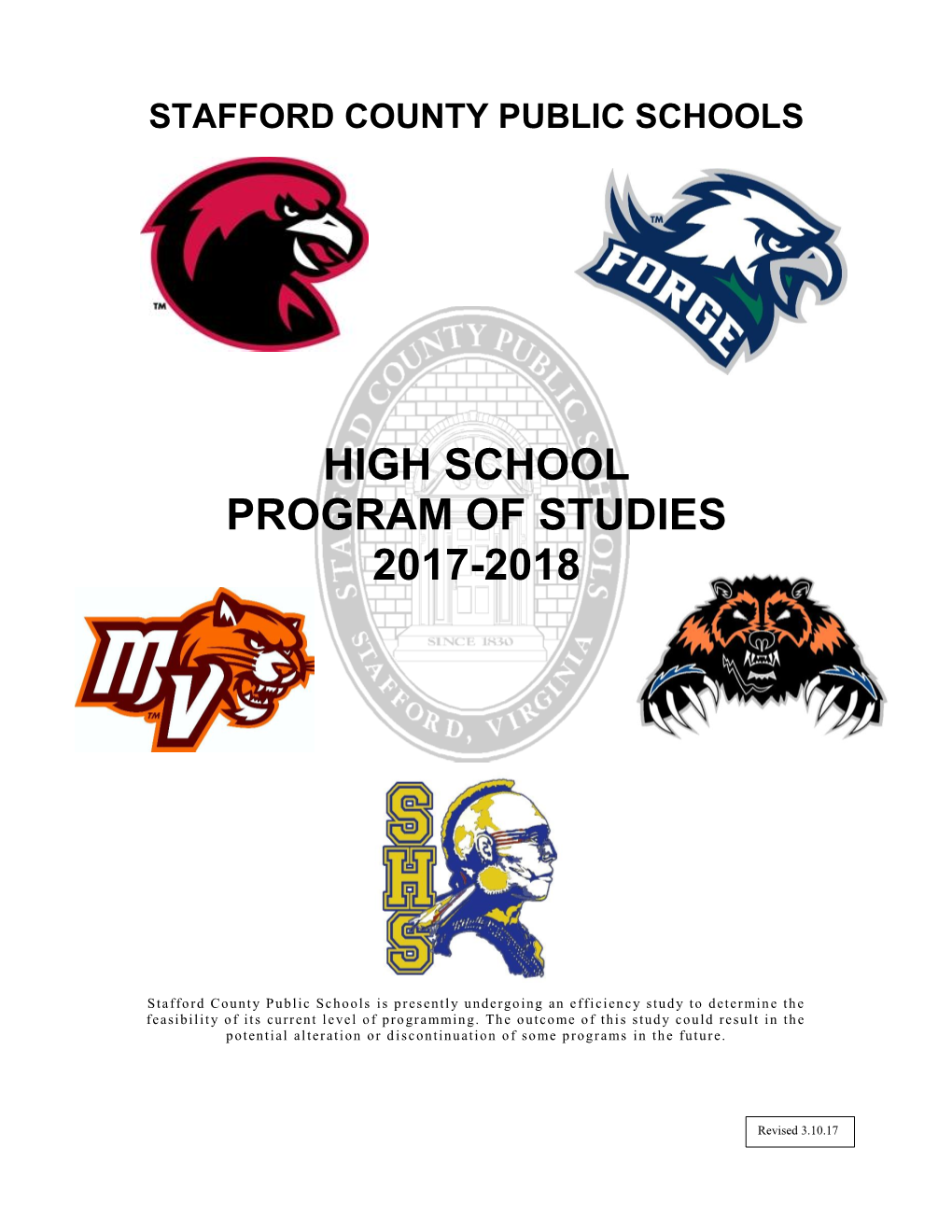 High School Program of Studies 2017-2018