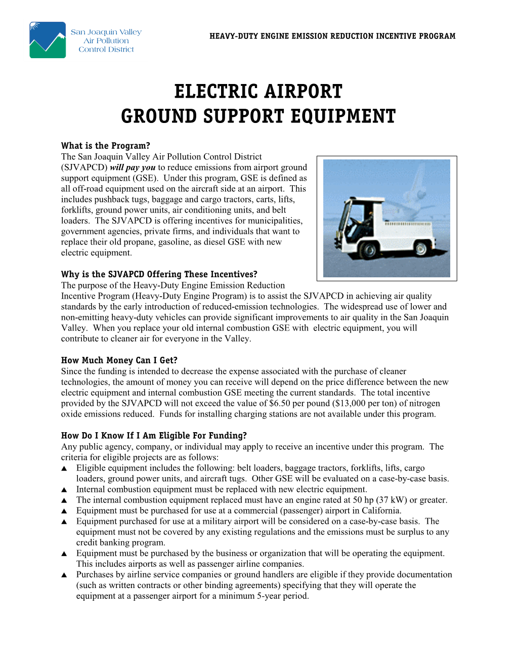 Electric Airport Ground Support Equipment