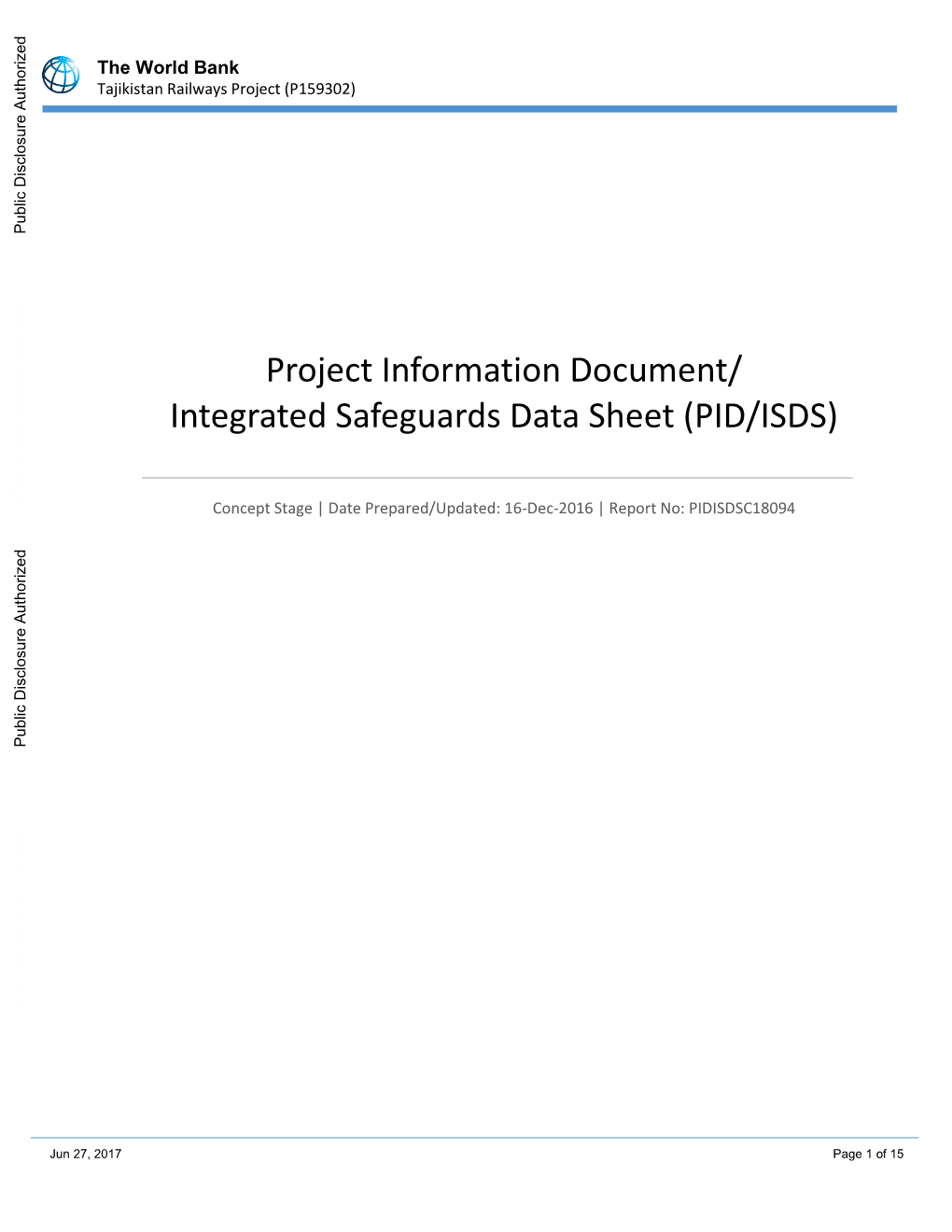 World Bank Document