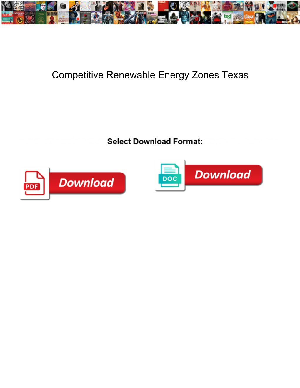 Competitive Renewable Energy Zones Texas