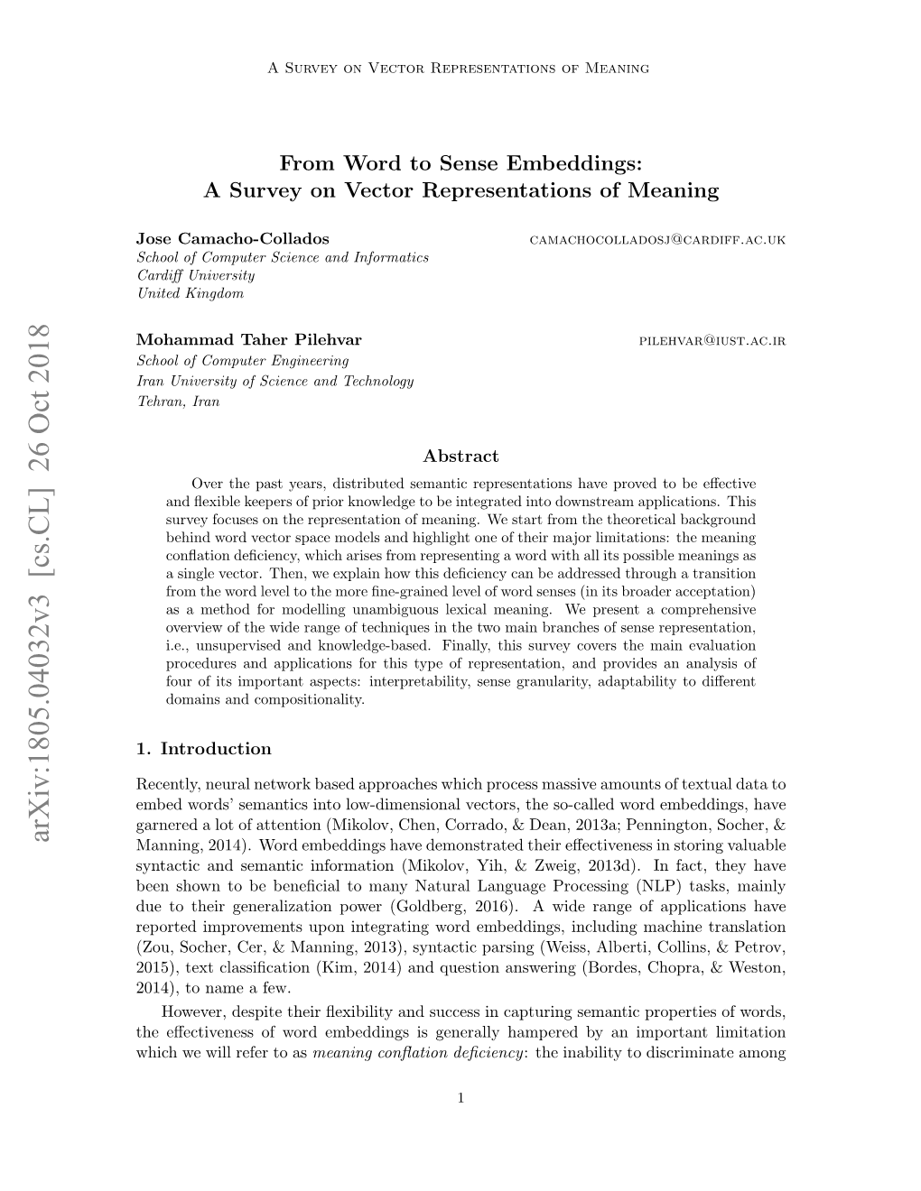 Arxiv:1805.04032V3 [Cs.CL] 26 Oct 2018 Manning, 2014)