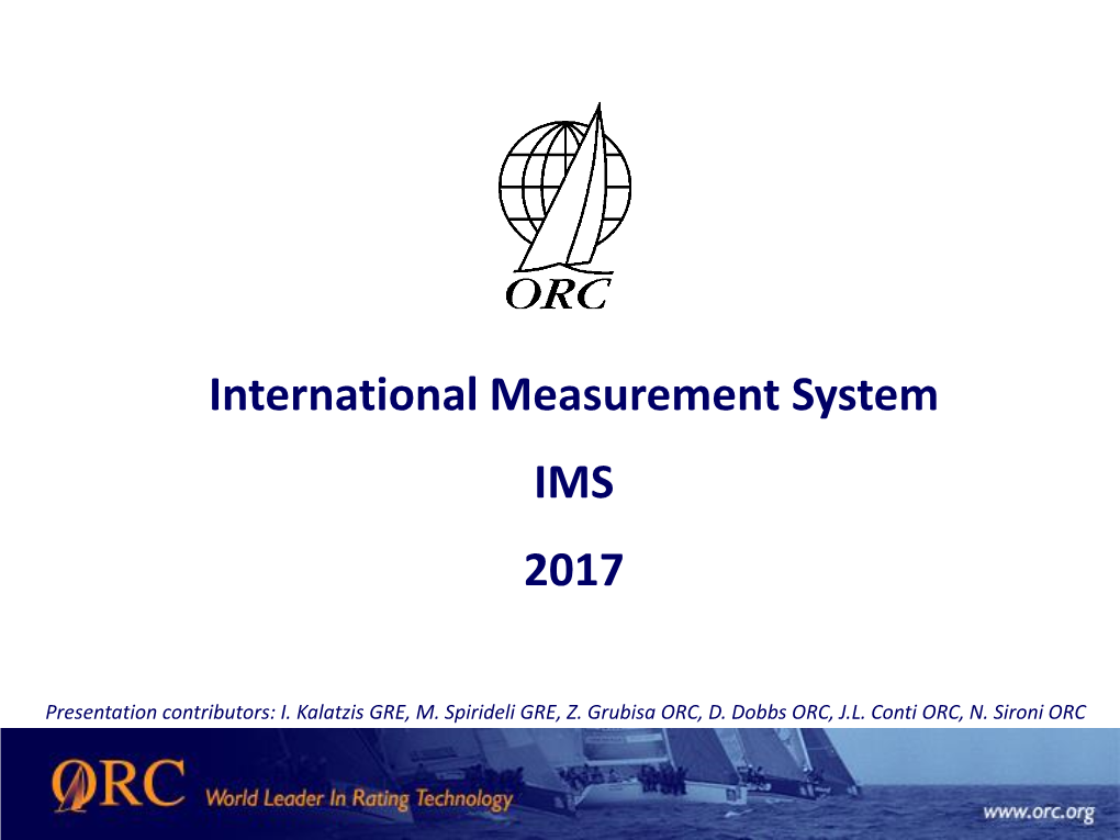 International Measurement System IMS 2017