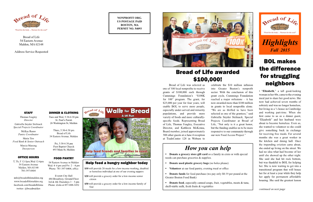 2015 Fall Newsletter