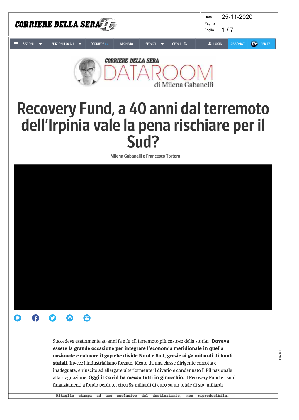 25/11/2020 Corriere Della Sera.It