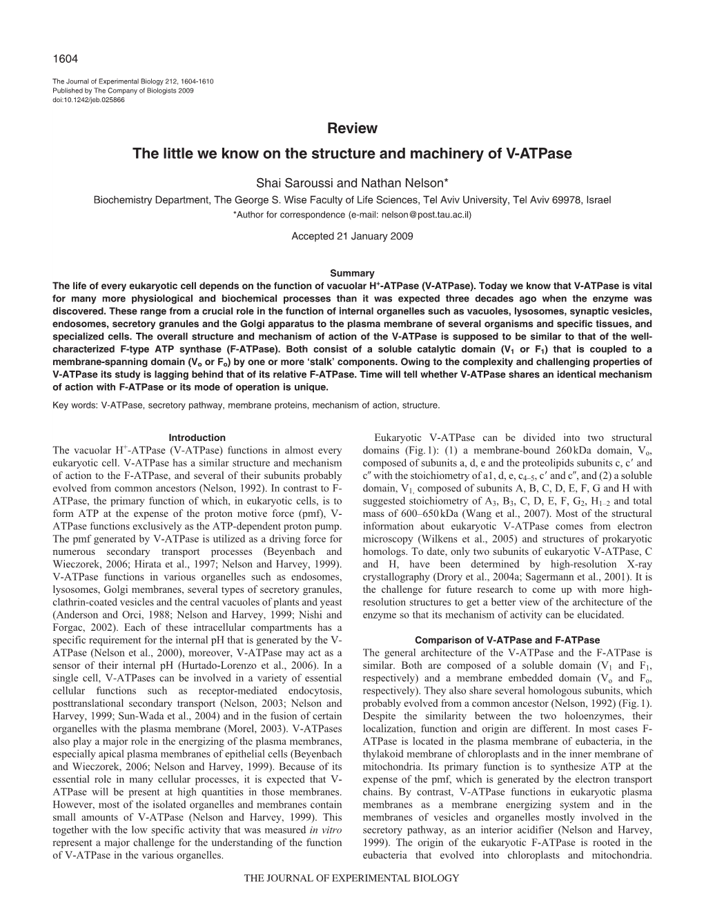 Review the Little We Know on the Structure and Machinery of V-Atpase