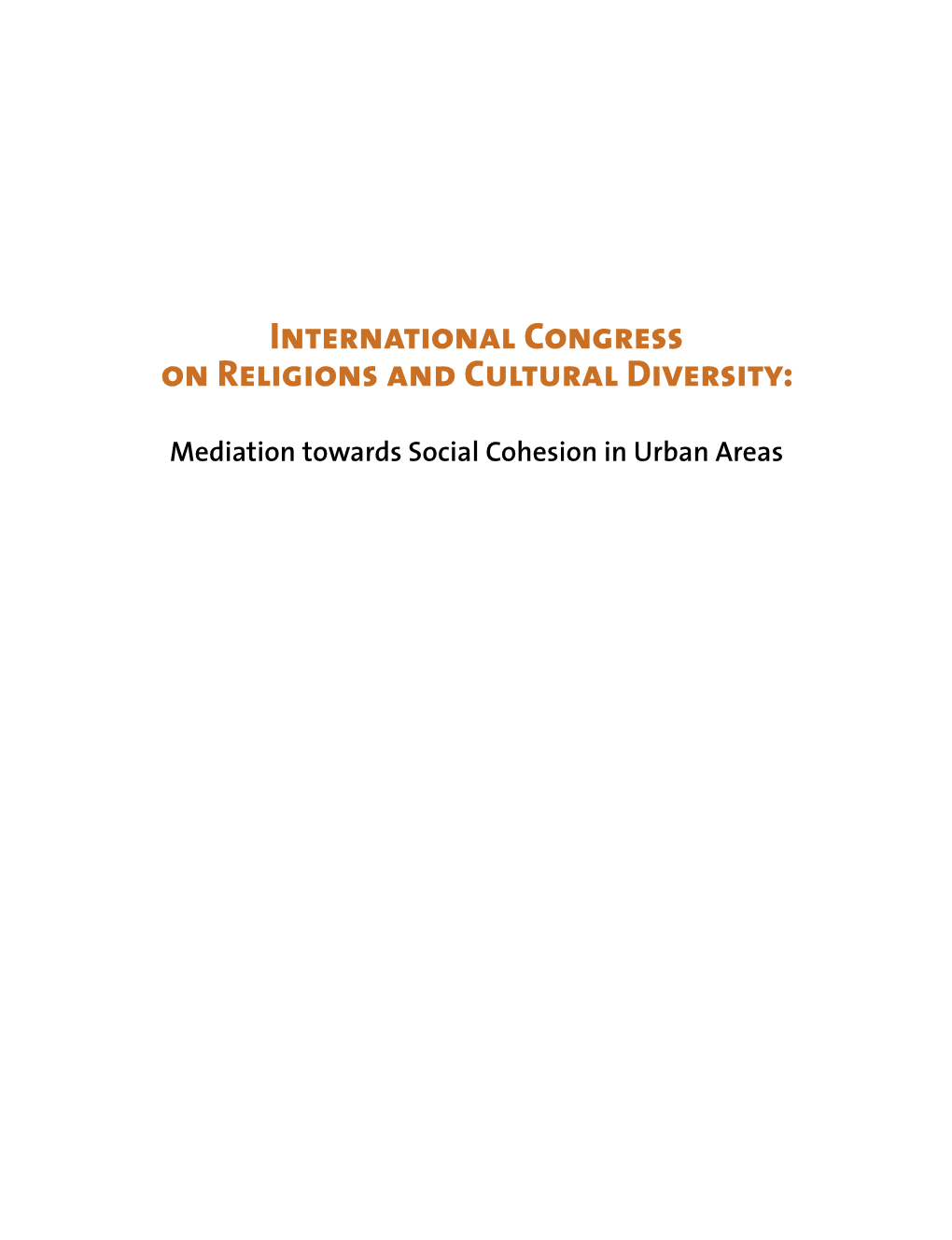 Contributions of the International Congress (Barcelona, 2006)