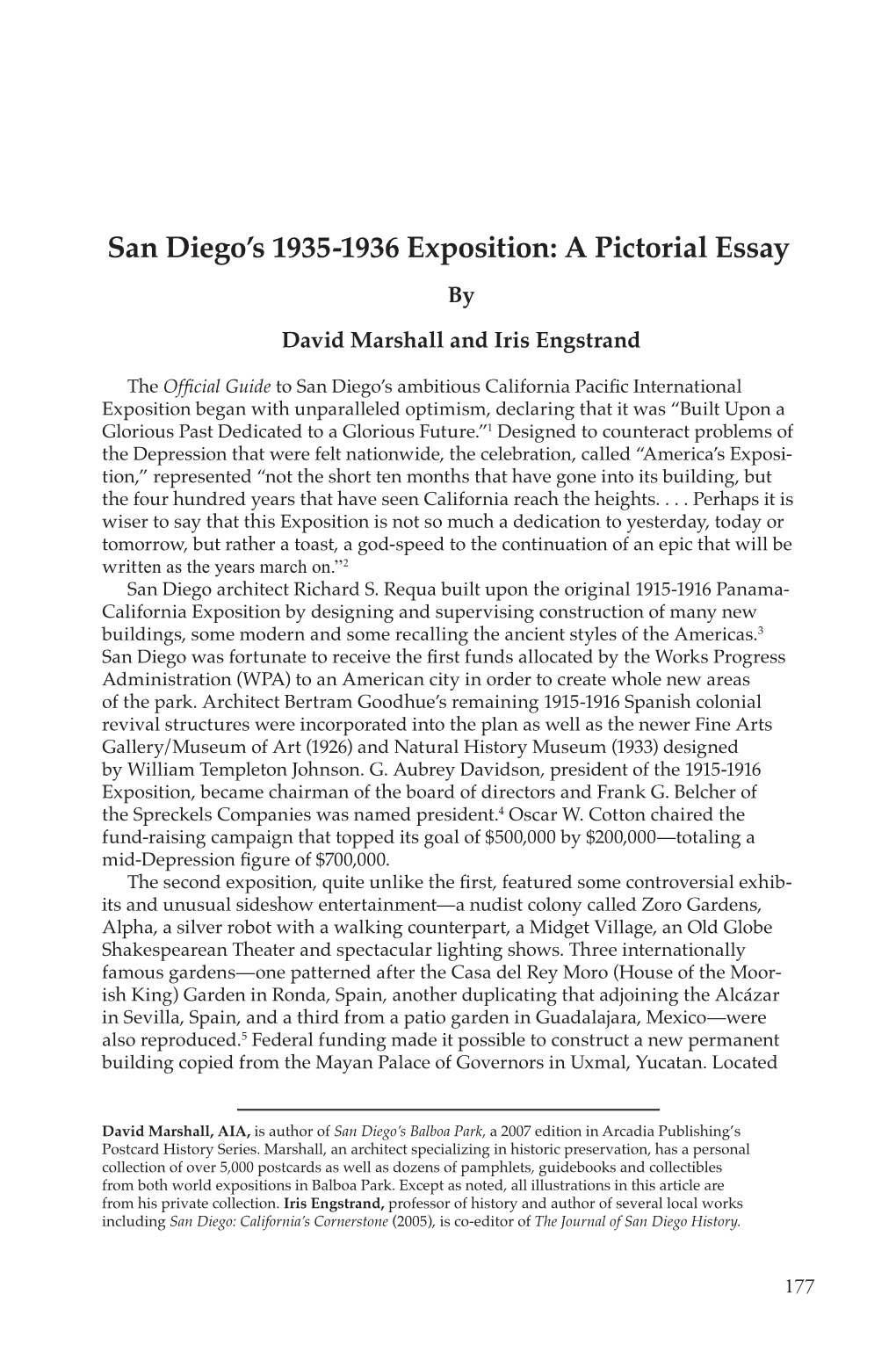 San Diego's 1935-1936 Exposition