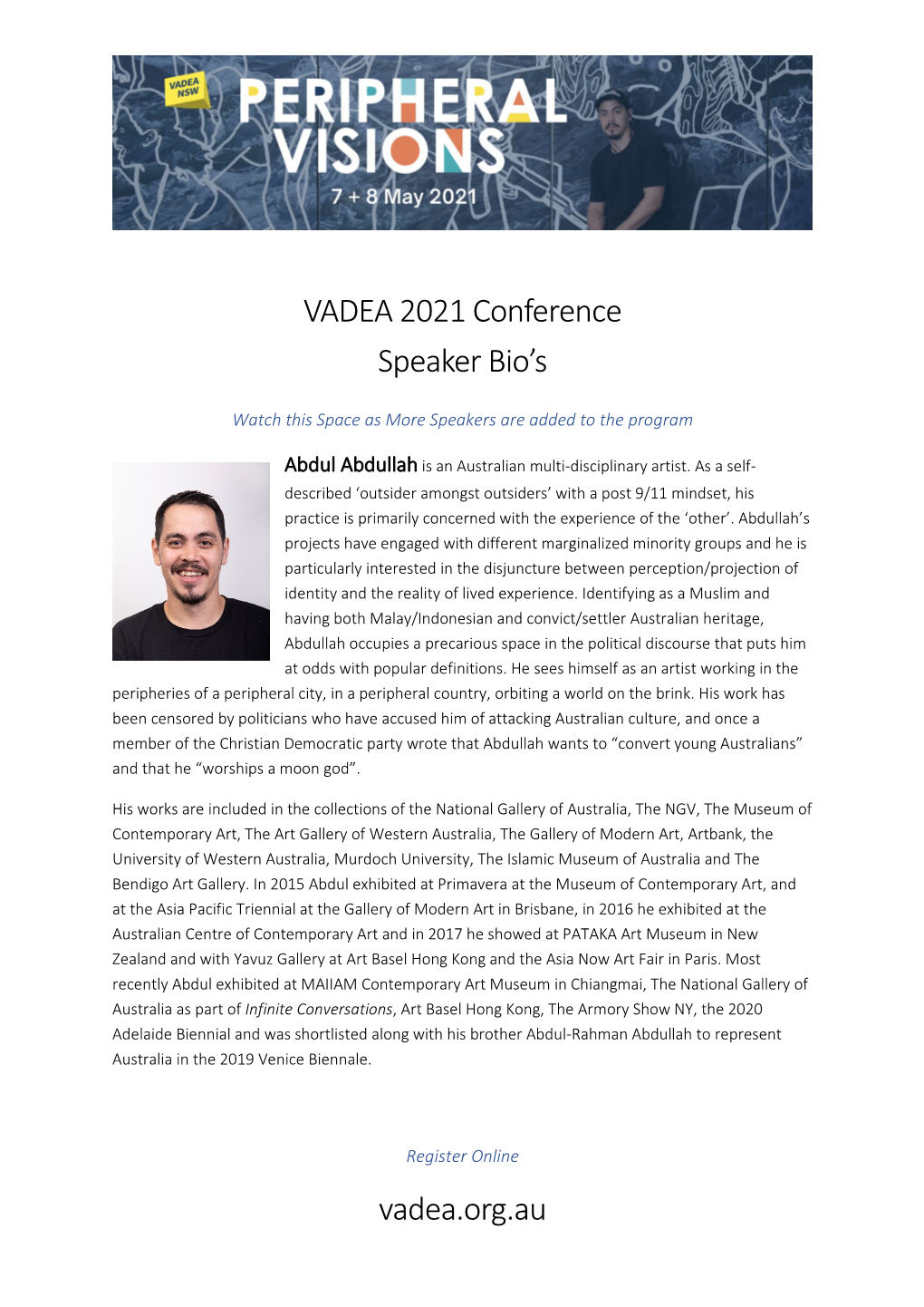 VADEA 2021 Conference Speaker Bio's