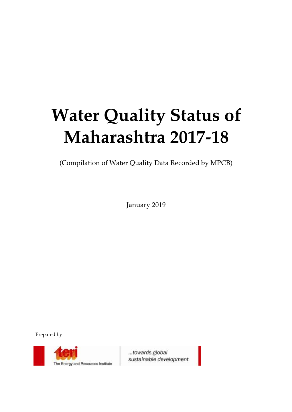 Water Quality Status of Maharashtra 2017-18