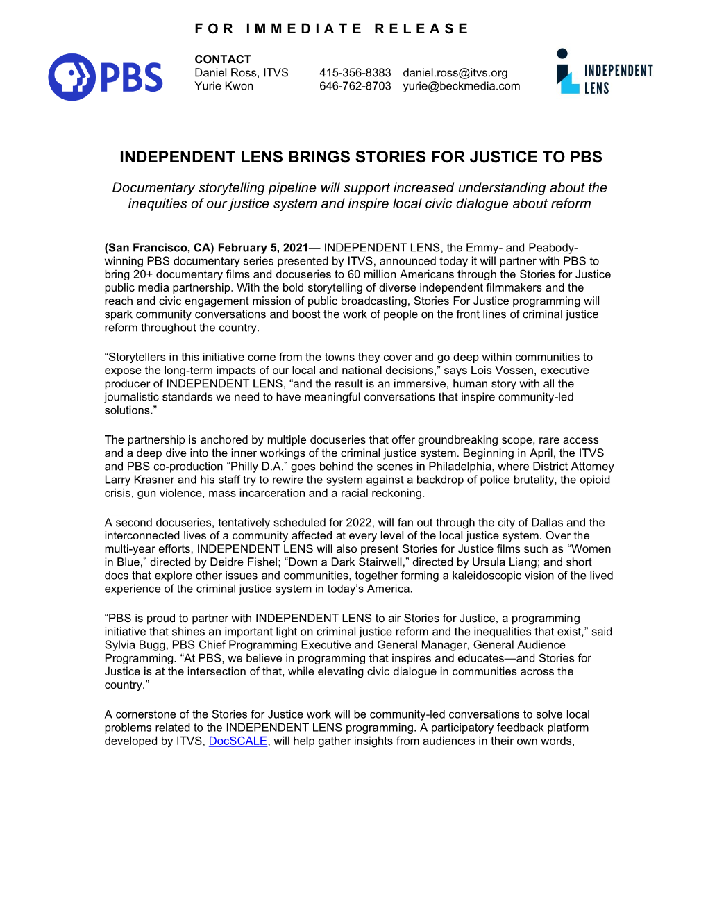 Independent Lens Brings Stories for Justice to Pbs