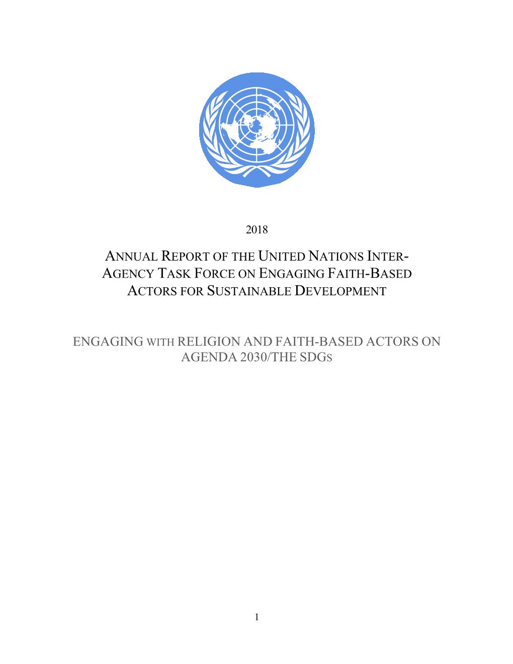 Engaging with Religion and Faith-Based Actors on Agenda 2030/The Sdgs