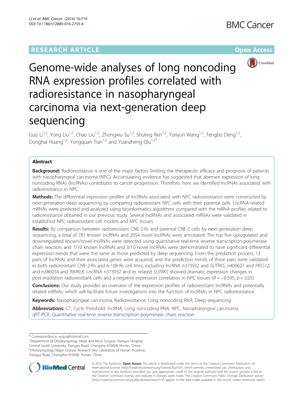 Genome-Wide Analyses of Long Noncoding RNA