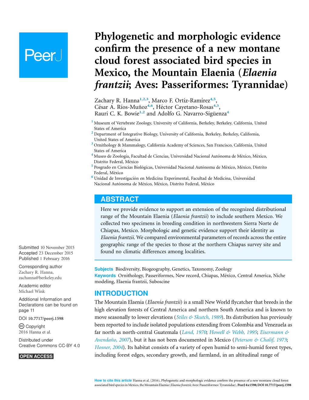 Phylogenetic and Morphologic Evidence Confirm The