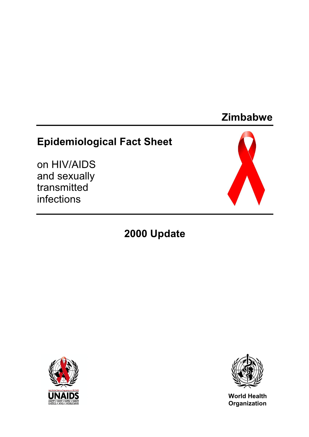 Zimbabwe Epidemiological Fact Sheet on HIV/AIDS and Sexually