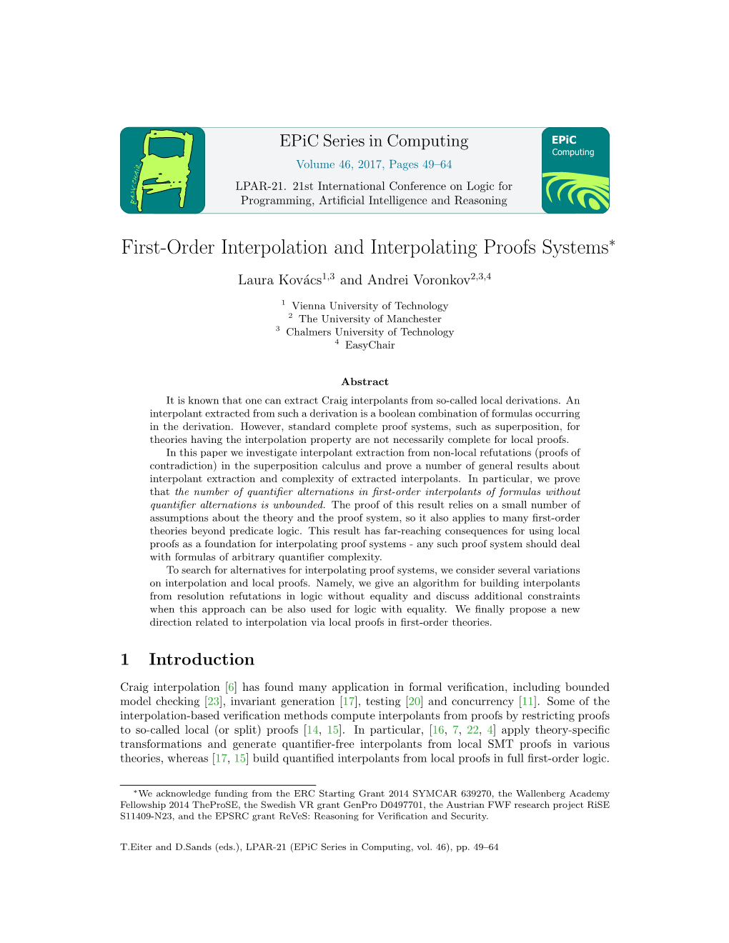 First-Order Interpolation and Interpolating Proofs Systems∗