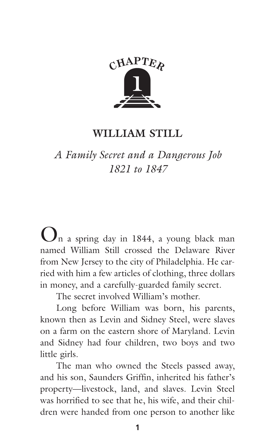 WILLIAM STILL and the UNDERGROUND RAILROAD 3 Sion