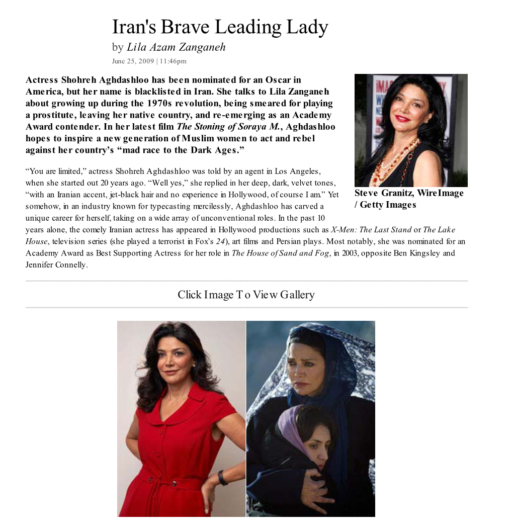 Iran's Brave Leading Lady - the Daily B…
