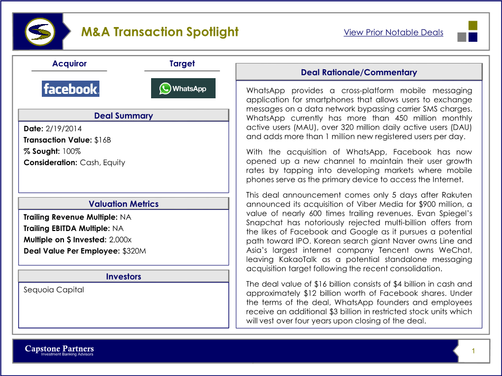 M&A Transaction Spotlight