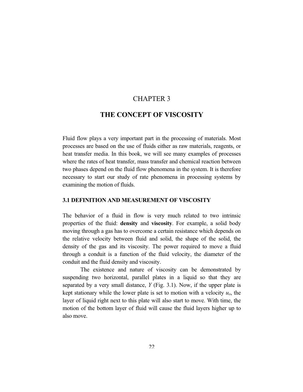 Chapter 3 the Concept of Viscosity