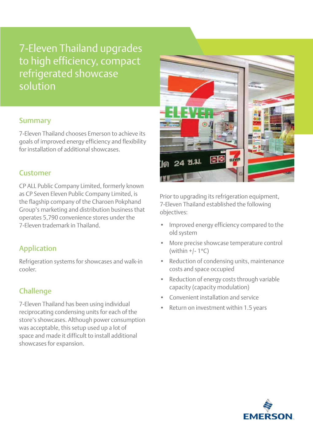 7-Eleven Thailand Upgrades to High Efficiency, Compact Refrigerated Showcase Solution