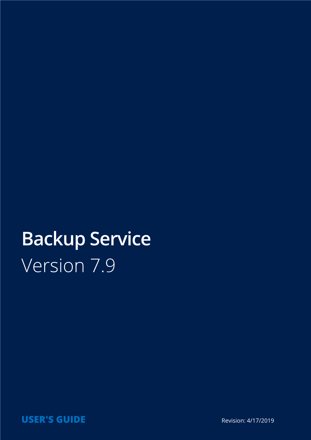 Backup Service Help